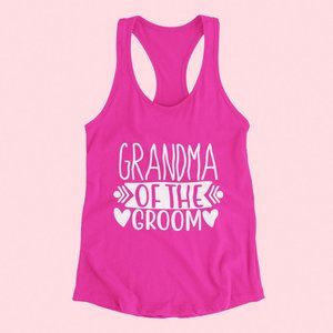 Grandma of the groom, wedding party shirts, Nana